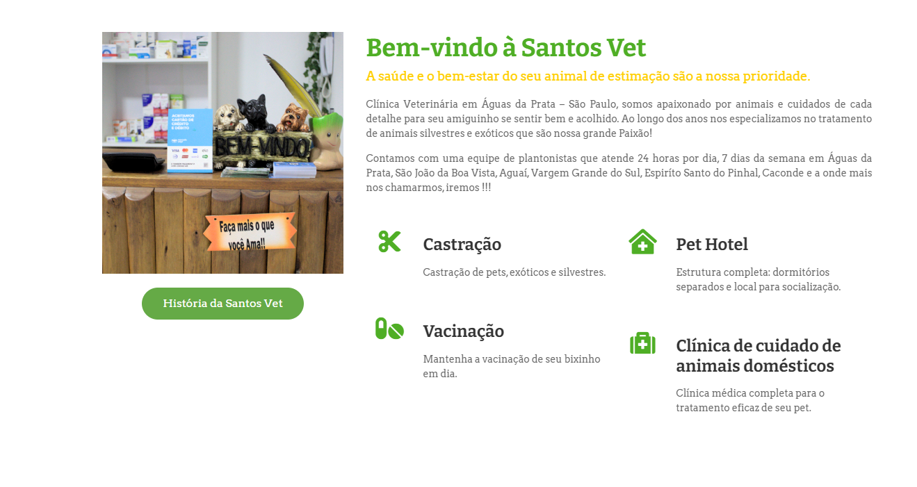 Santos Vet - WebSite